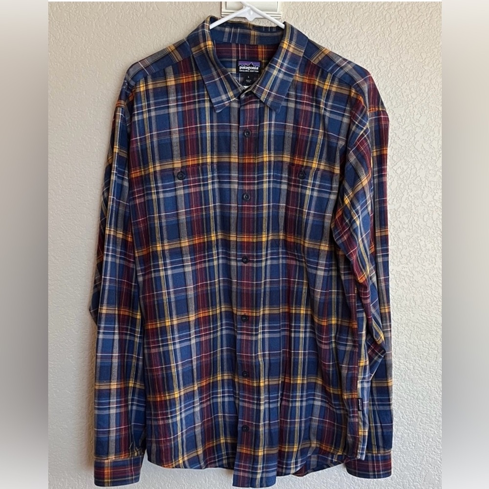 Patagonia organic cotton plaid flannel shirt